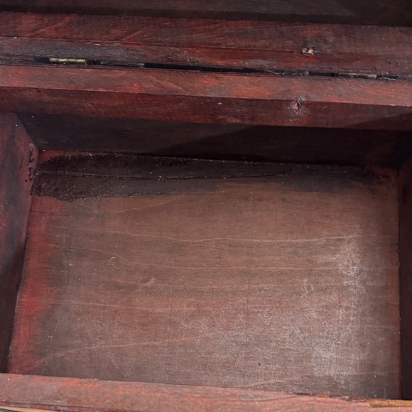 Vintage Style Brown and Yellow Decorative Trunk - Picture 9 of 9